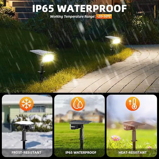 3 Brightness Modes Solar Outdoor Lights, 360 Degree Adjustable Lighting Angle with 40 LED's, Spotlights Outdoor Waterproof Auto On or Off Solar Garden Lights 8 Pack by GreenHaven Gardens