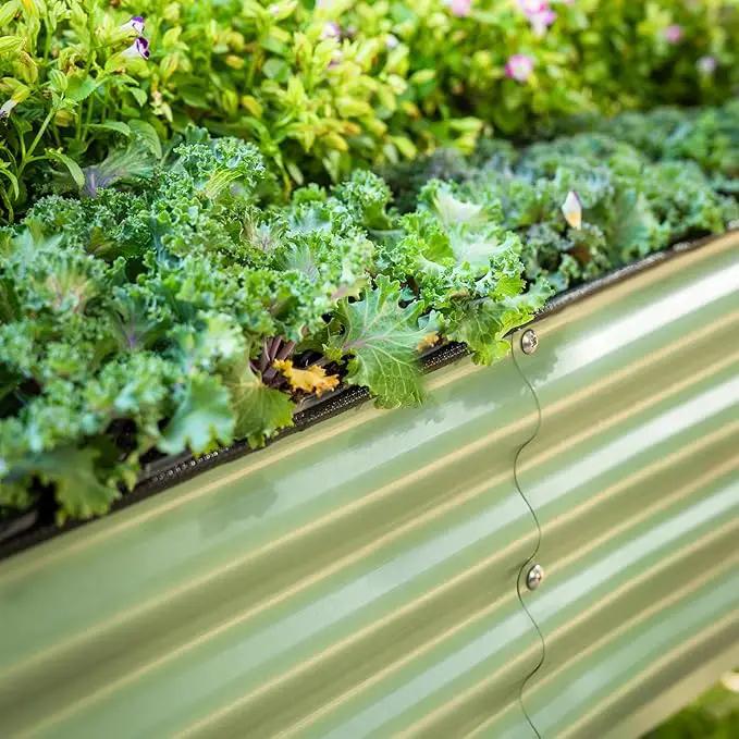 Rolling Elevated Raised Garden Bed-V Series, 2' x 6' Garden Beds with Legs & Storage Rack for Patio & Porch, 1000 Lbs Weight Capacity, Outdoor Planter Box for Vegetables Flower Herbs, Olive Green by GreenHaven Gardens