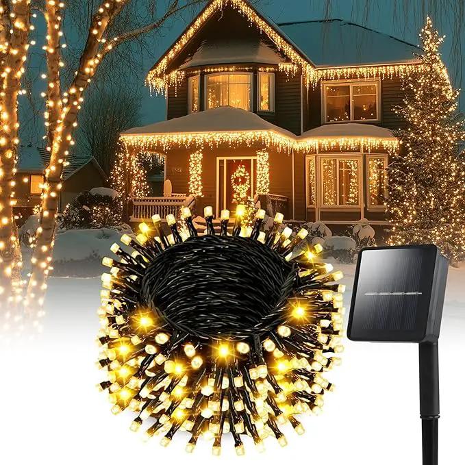 Solar String Lights Outdoor, 82ft Warm White Solar Lights 200 Led Solar Fairy Lights for Outside Waterproof 8 Lighting Mode Solar String Lights for Outside,Garden,Courtyards,Trees by GreenHaven Gardens