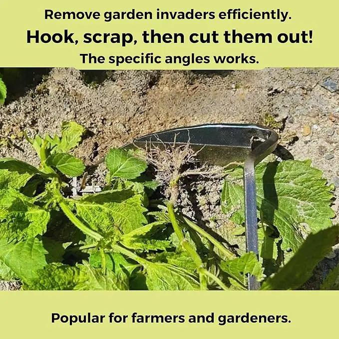 UPB Japan Japanese Hand Hoe Nejiri Gama Weeding Sickle for Weeding Gardening Planting 9.8in (25cm) by GreenHaven Gardens