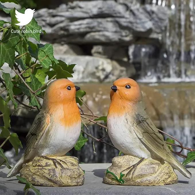 Solar Garden Outdoor Statues Bird Lights, Cute Birds Garden Decor for Outside, Christmas Birthday Gifts for Women, Unique Mother Grandma Housewarming Gifts and Yard Decoration by GreenHaven Gardens