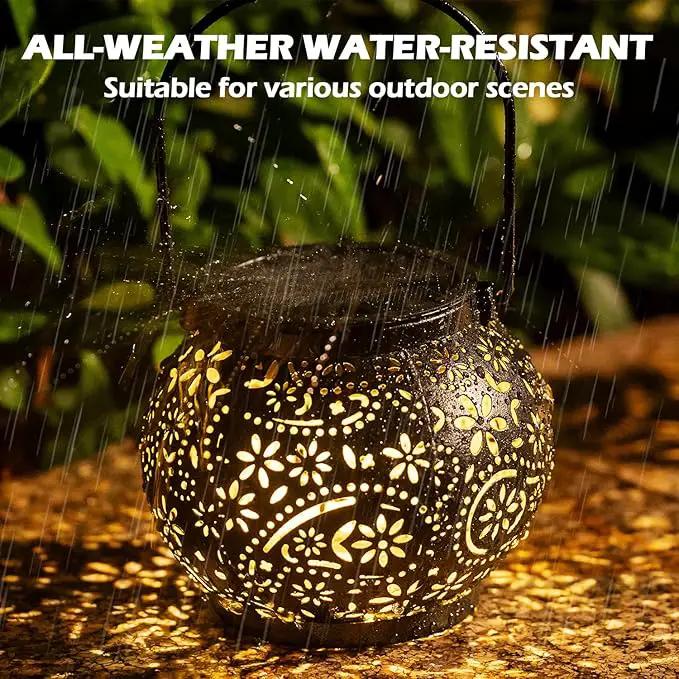 LeiDrail Hanging Solar Lanterns 2 Pack Solar Lanterns Outdoor Waterproof Garden Metal Decorative Light for Yard Patio Tree Tabletop Landscape by GreenHaven Gardens