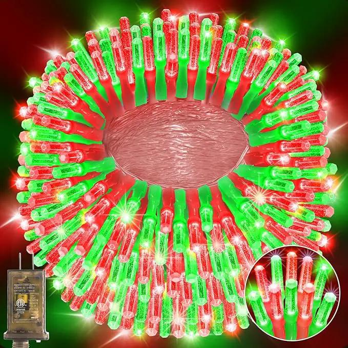 Heceltt 1600 LED 630 FT String Lights Outdoor, 8 Modes Christmas Lights Plug in, Waterproof Led String Lights with Timer and Memory for Christmas Home Party Tree Decorations (Red and Green) by GreenHaven Gardens