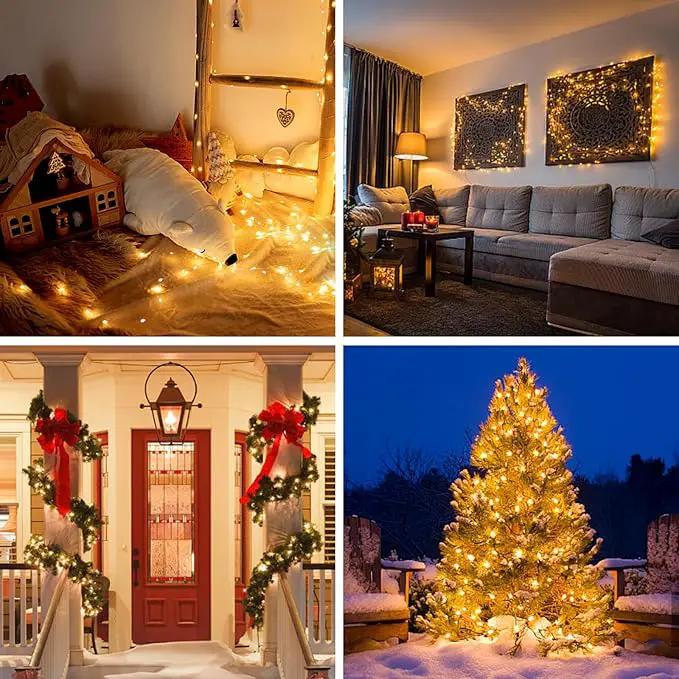 300 LED Fairy Lights Plug in - 100ft Waterproof Twinkle Lights for Bedroom, Outdoor & Indoor, 8 Modes Timer String Lights with Adapter - Warm White LED Fairy Lights for Garden, Christmas Decor by GreenHaven Gardens