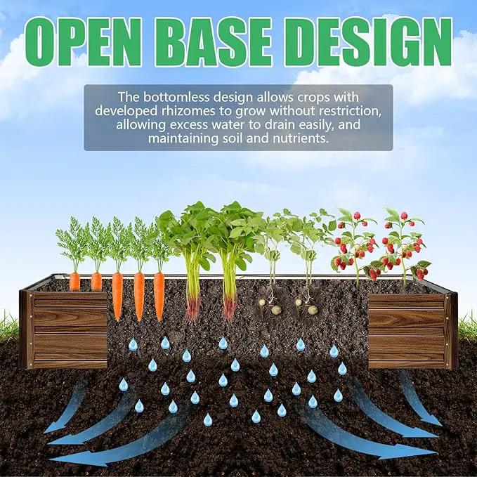 SnugNiture Galvanized Raised Garden Bed 6x3x1FT Outdoor Large Metal Planter Box Steel Kit for Planting Vegetables, Flowers