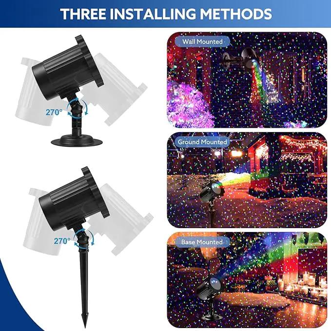 Firefly Laser Light Projector, Outdoor Garden Lights with Red, Green, and Blue Stars, Waterproof Landscape Decoration for Holidays, Parties, Weddings, Christmas, Patio, and Yard, Includes RF Control by GreenHaven Gardens