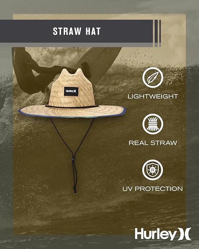 Hurley Men's Straw Hat - Bayside Lifeguard Straw Sun Hat by GreenHaven Gardens