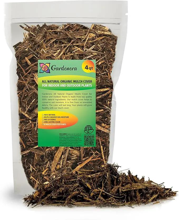 Natural Mulch Cover - Naturally Suppress Weeds and Enhance Plant Growth - 4 QUARTS by GreenHaven Gardens