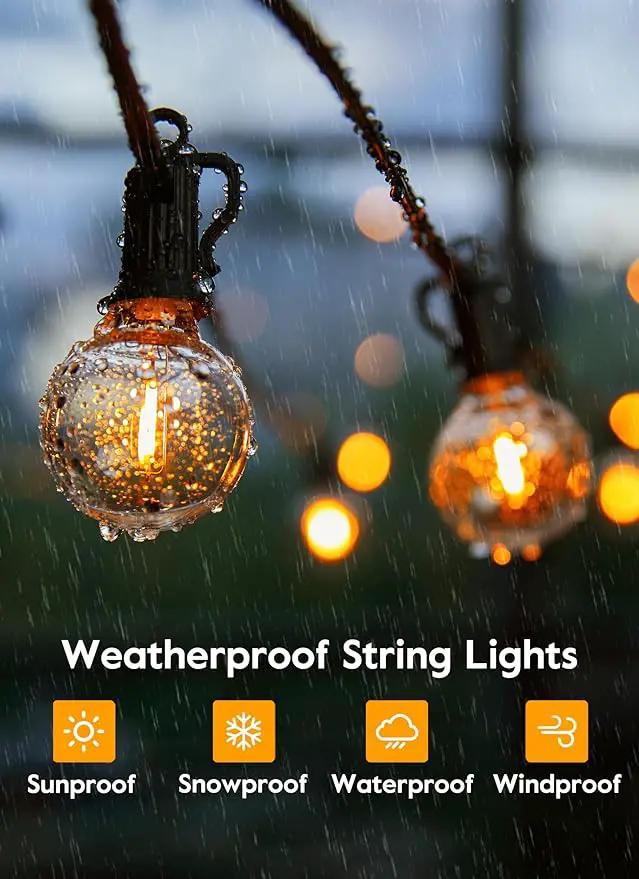 Brightown G40 Led Replacement Light Bulbs, 1W Shatterproof Globe Plastic Bulb Fits E12 or C7 Candelabra Screw Base, 1.5 Inch Dimmable Light Bulbs for Indoor Outdoor Patio Decor, Warm White, 50 Pack by GreenHaven Gardens