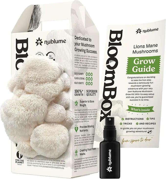 Lion's Mane Mushroom Grow Kit | Grow Your Own Fresh Gourmet Mushrooms at Home | Edible Indoor Mushroom Growing Kits Great Gift by GreenHaven Gardens