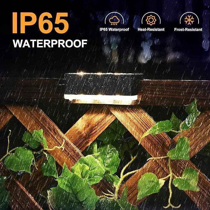 SOLPEX Solar Fence Lights, 6 LEDs Solar Lights Outdoor Waterproof Solar Powered for Deck, Stair, Front Porch, Balcony, Walkway, Garden, Yard, Patio, Pool Decor, IP65 Waterproof (16 Pack, Warm White) by GreenHaven Gardens