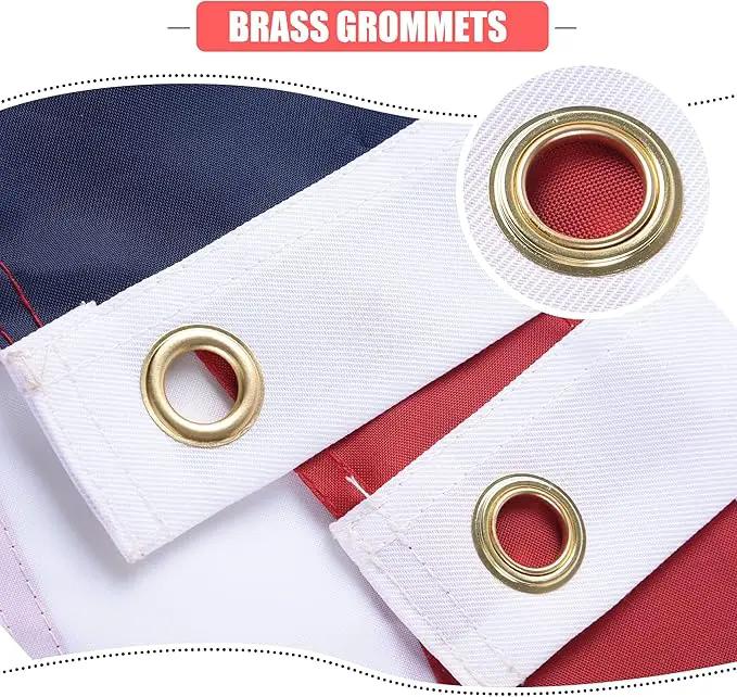 American Flag 15x25 Outside, US Flags for Outdoor Indoor, Heavy Duty Durable, Deluxe Embroidered Stars, Brass Grommets, Sewn Stripes, Vivid Color, Fade Resistant and waterproof by GreenHaven Gardens