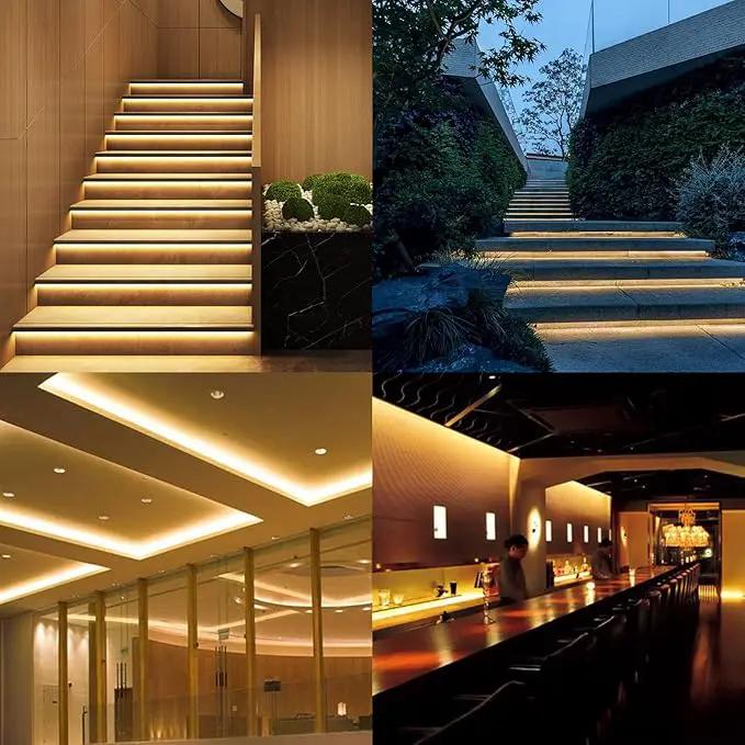 24V COB LED Strip Light Warm White 3000K 5M/16.4ft 2400LEDs Waterproof IP65 Uniform Glow CRI 93+ Flexible LED Tape Lights for DIY Cabinet Bedroom Kitchen Home Decor(No Power Supply) by GreenHaven Gardens