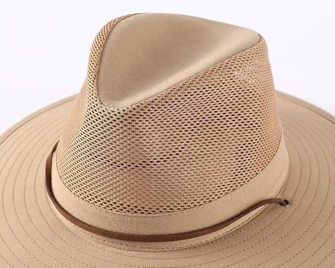 Home Prefer Cotton Summer Fedora Hat Wide Brim Sun Hats for Men Women UPF 50+ Sun Protection Cap for Fishing Hiking by GreenHaven Gardens