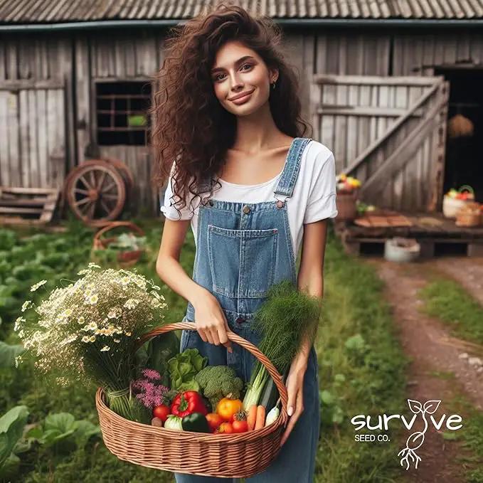 #1 Set of 70 Survival Vegetable Seeds Garden Kit Over 11,900 Seeds Non-GMO and Heirloom, Great for Emergency Bugout Survival Gear Seeds for Planting Vegetables and Fruits Herbs - Survive Seed Co. by GreenHaven Gardens