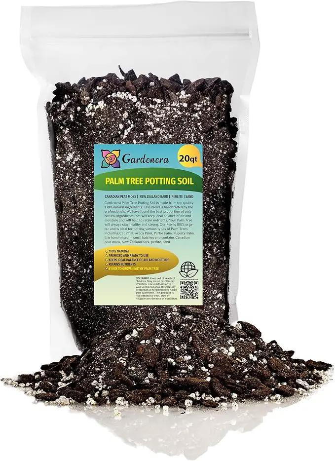 Palm Tree Potting Mix - The Ultimate Soil for Strong and Healthy Palms - Top Choice for Palm Tree Growers ? [20 Quart Bag] by GreenHaven Gardens