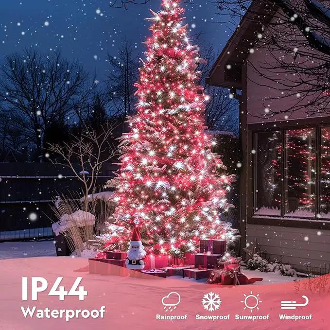 JMEXSUSS 400 LED Red and White String Lights Outdoor, 8 Modes Christmas String Lights Outdoor,132ft LED Lights Plug in for Christmas Tree Party Decorations by GreenHaven Gardens