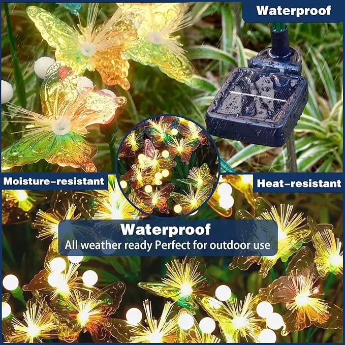 TONULAX Solar Firefly&Butterfly Garden Lights - Outdoor Light for Yard Decoration, Larger Solar Panel, Waterproof LED Garden Lights for Pathway&Holiday Decor (2pack) by GreenHaven Gardens