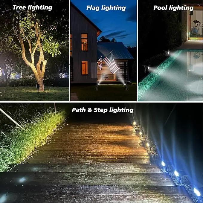 All-New Solar Spot Lights Outdoor Waterproof，20 LEDs Solar Tree Lights with 2 Modes, Landscape Spotlights for Pathway, Patio, Garden, Trees, Pool(4 Pack,Warm Light) by GreenHaven Gardens
