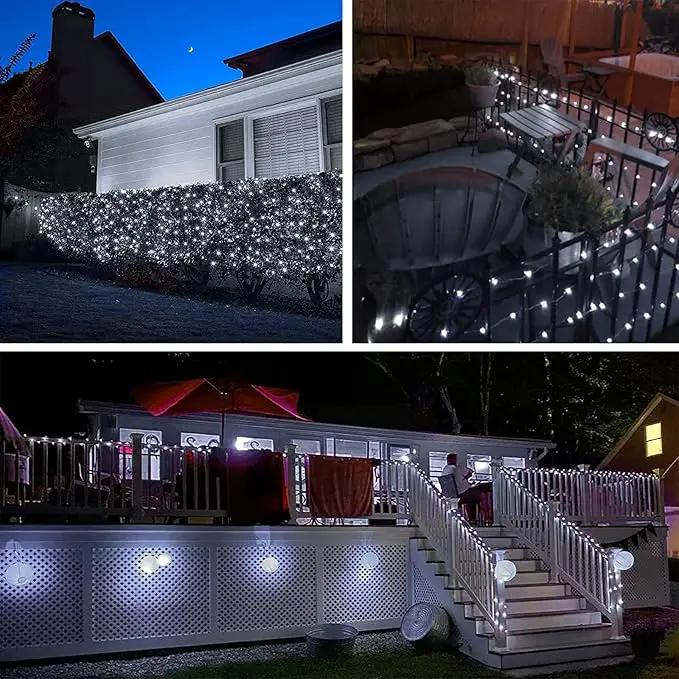 Solar String Lights Outdoor, 4 Pack Each 100 LED Solar Christmas Twinkle Lights Outside, Waterproof Copper Wire with 8 Modes Solar Fairy Lights for Garden Yard Tree Wedding Christmas Decor(Cool White) by GreenHaven Gardens