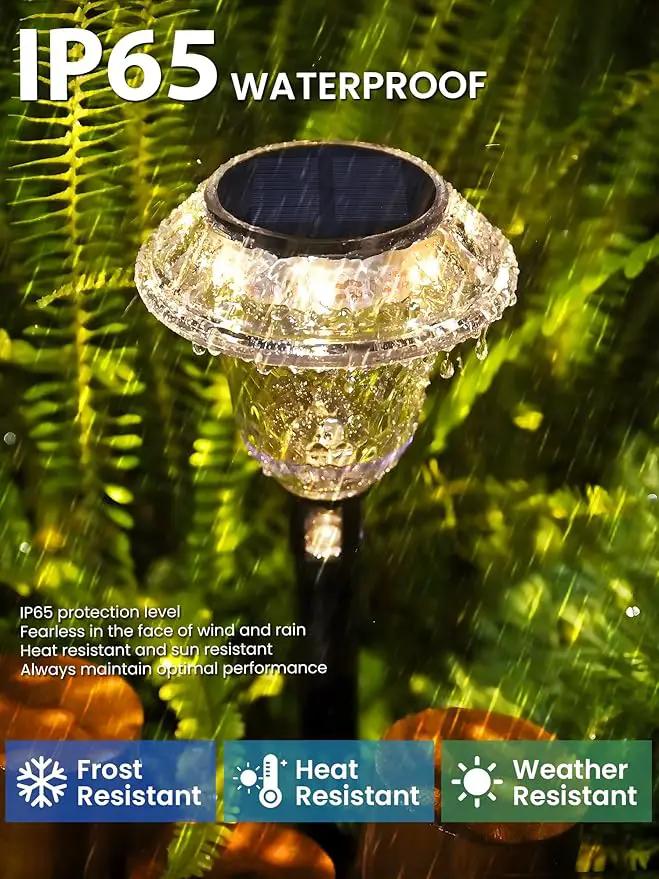 SOLPEX Solar Pathway Lights Garden Decor for Yard, Garden Lights Solar Powered Waterproof Landscape Lighting, Solar Outdoor Lights Porch Decor for Path Walkway Driveway (6 Pack Warm White) by GreenHaven Gardens