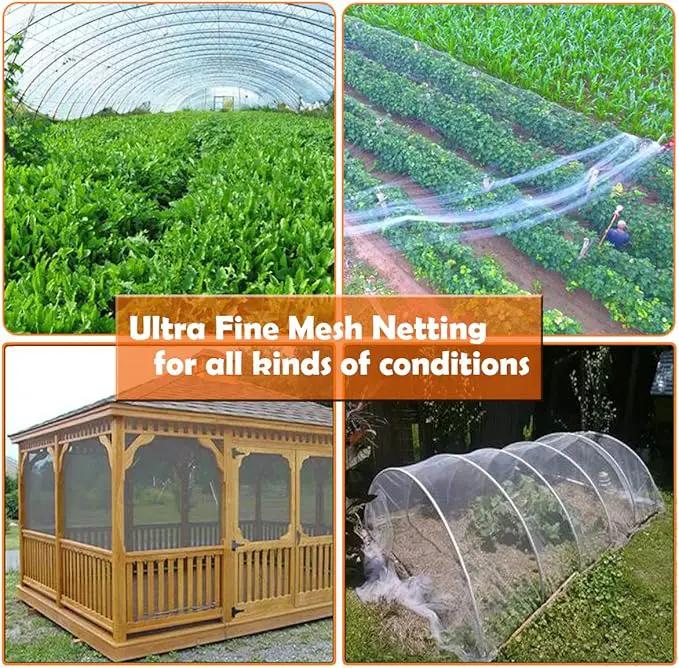 Garden Netting, Plant Covers 10x33Ft Net Ultra Fine Mesh Protection Netting for Vegetable Plants Fruits Flowers Crops Greenhouse Row Cover Raised Bed Barrier Screen Protection Net Cover by GreenHaven Gardens