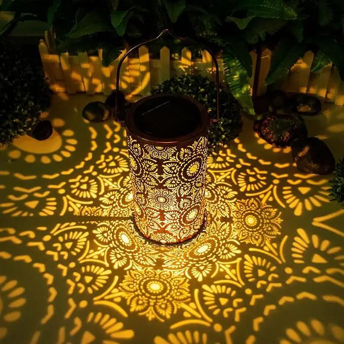 Solar Lanterns Outdoor Hanging Lantern Lights,Sunflower Metal Decor Lanterns-Waterproof LED Decorative Light for Garden Patio Yard Lawn Backyard Front Porch as Gifts for Mom Grandma Women by GreenHaven Gardens