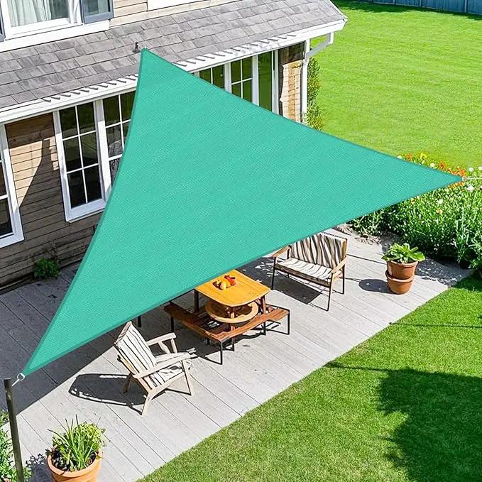 Amagenix Sun Shade Sail 7'X10'X12' Curved Edge Outdoor Shade Canopy Turquoise Breathable 95% UV Block Shade Cloth for Patio Garden Backyard (We Make Custom Size) by GreenHaven Gardens