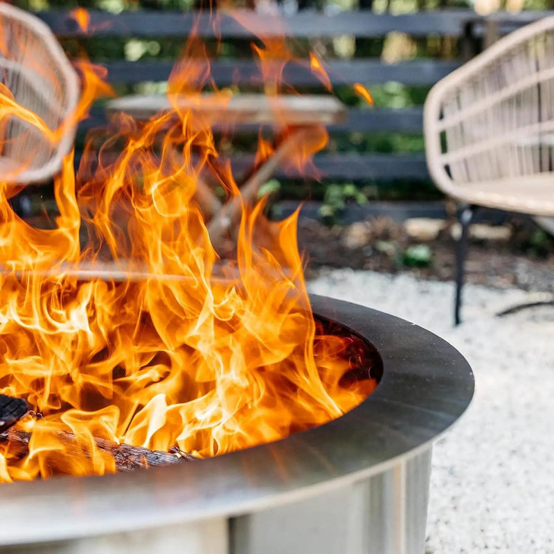 Breeo Smokeless Fire Pit (X Series 19, Stainless Steel) | 22.1 inch Smokeless Firepit for Outside | 47 Pounds | Ideal for Families Compatible with Wide Range of Breeo Accessories by GreenHaven Gardens