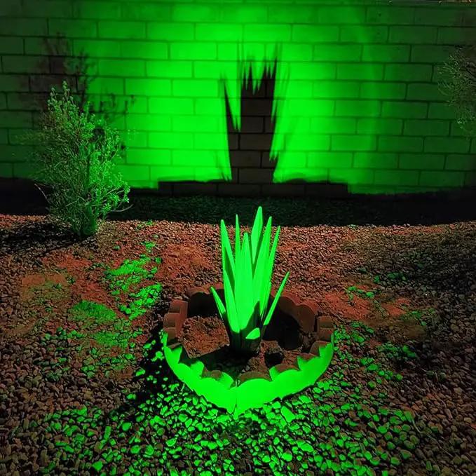 T-SUNUS Green Solar Spot Lights Outdoor Waterproof IP65, Landscape Spotlights 2 Modes Dusk to Dawn for Accent Uplighting Christmas Halloween St. Patrick's Day Tree Yard Statue Graveyard Driveway Flag by GreenHaven Gardens