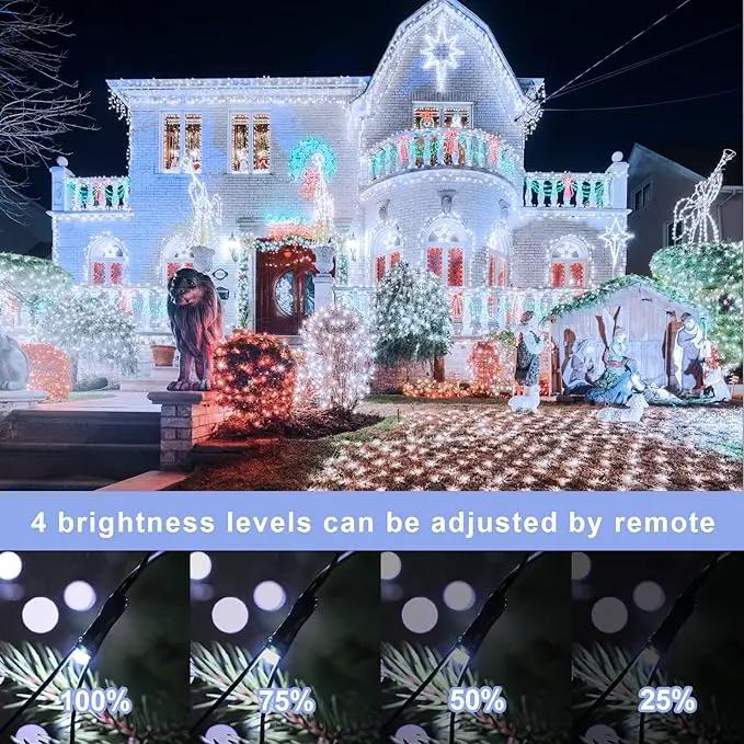 Christmas Net Lights for Bushes - 360 LED Net Lights Outdoor Plug in with Remote, 12x5 ft Extendable 8 Modes Christmas Net Lights Waterproof for Outside Gazebo Lawn Wedding Patio Garden Tree (White) by GreenHaven Gardens