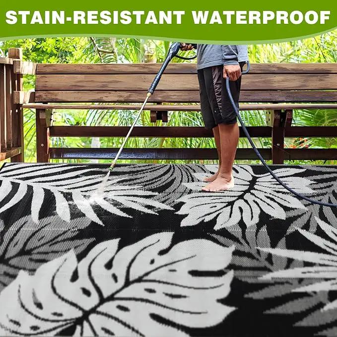 Outdoor Rug 8x10 ft Waterproof, Reversible Outdoor Plastic Straw Rug for Patios Clearance, Outdoor Area Rug Carpet RV Mat for Camping Backyard Deck Porch by GreenHaven Gardens