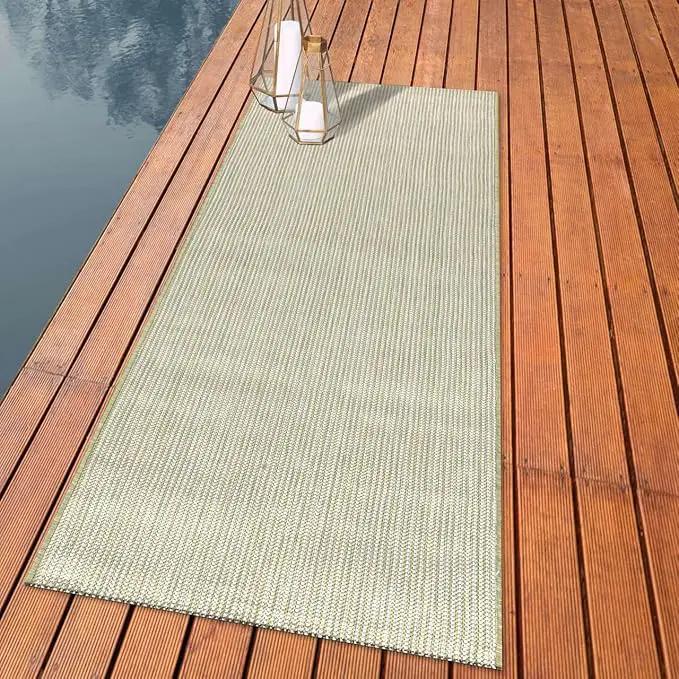 Keen Home Design Terrace Outdoor Runner Rug - 2x10 Washable Indoor/Outdoor Rug for Patio, Kitchen, Balcony, Beach, Garden, Deck and Porch, Size: 2'2"x9'11" by GreenHaven Gardens