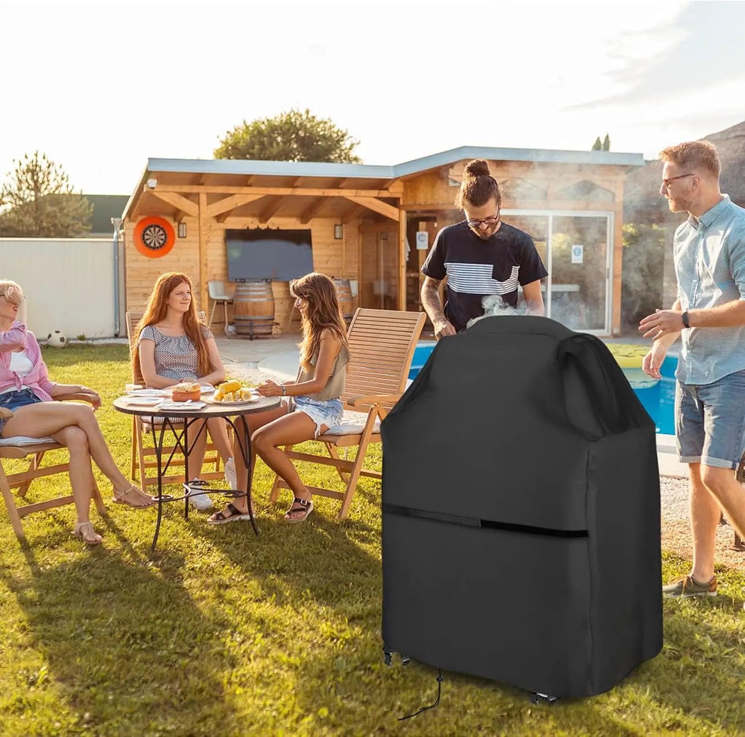 Grills Cover for Charbroil Performance Small Grill - CB1250116P6, Waterproof Gas Charcoal Smokers Grill Covers-32 W x 23" D x 40" H by GreenHaven Gardens