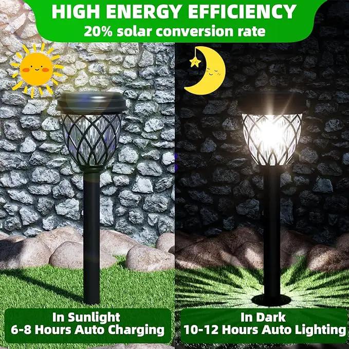 Solar Outdoor Lights, Outdoor Waterproof IP65, Bright Powered by Solar Garden Lights for Patio, Yard, Driveway Decoration (10 Pack) by GreenHaven Gardens