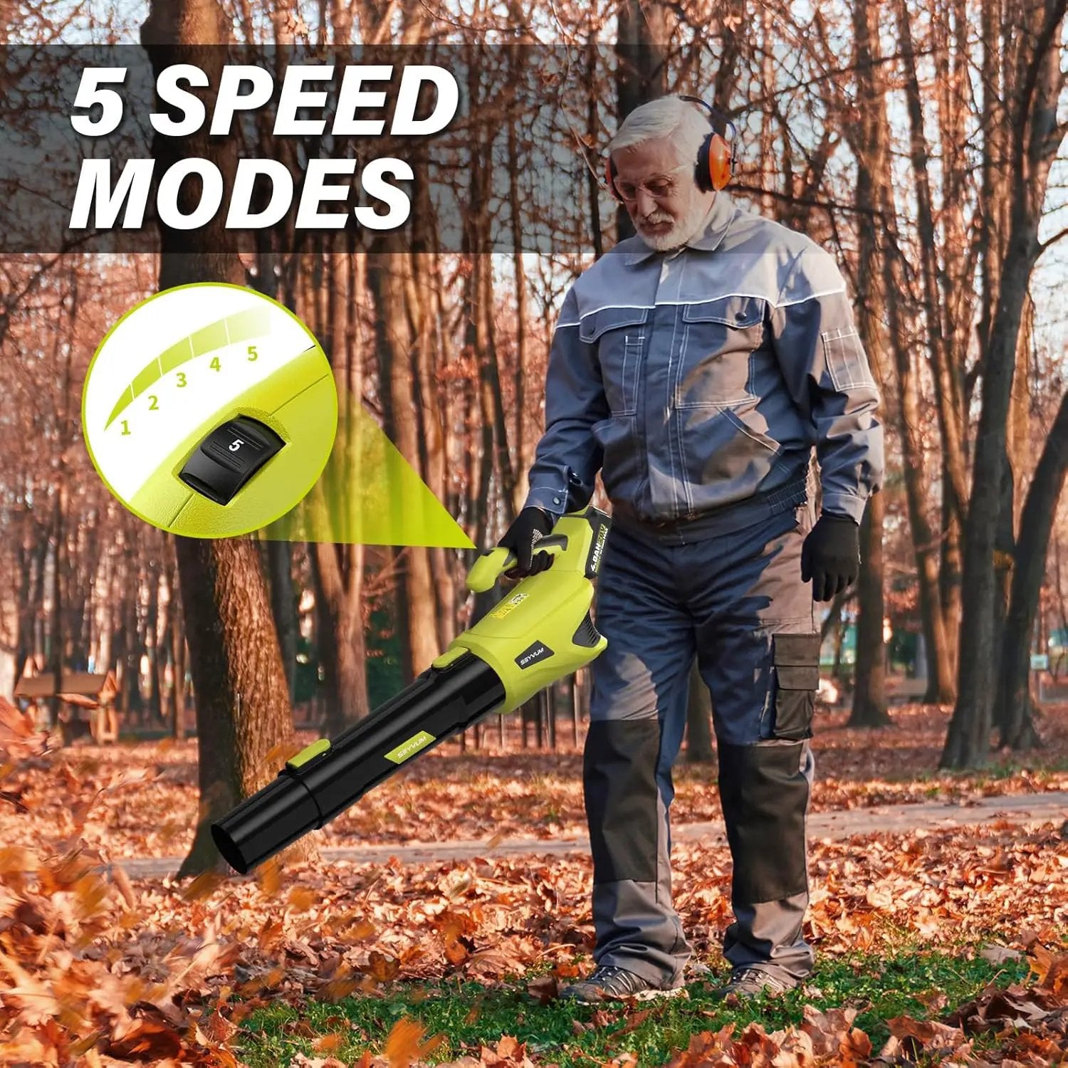 SEYVUM 20V String Trimmer and Leaf Blower Combo Kit, 12-inch Cordless Weed Trimmer with 6 Pcs Grass Cutter Spool Line, 500 CFM Electric Leaf Blower for Lawn Care with 2 X 4.0Ah Battery and Charger by GreenHaven Gardens