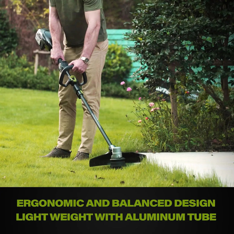 SUNTEK Electric String Trimmer Edger, 40V 15-Inch Brushless String Trimmer Cordless with 4.0Ah Battery and Fast Charger Included, 2-Speed Levels, Integrated Screen and APP Connection, Aluminum, Black by GreenHaven Gardens