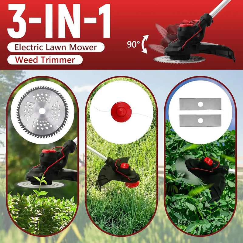 ALSO GO 20V Weed Wacker Cordless, 14" Weed Eater Battery Powered, 500W Brushless Motor, 4.0Ah Battery, 18000RPM, Lightweight Lawn Edger Grass Trimmer for Lawn Garden Yard by GreenHaven Gardens