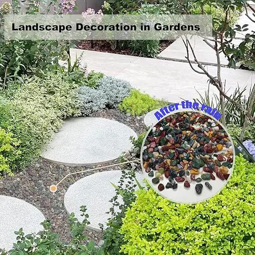 15LB Succulents Rocks for Plants Cactus Gravel Pebbles for Fish Tank 1/2 Inch Natural River Rocks for Vase, Aquarium, Landscaping,Bonsai,Terrarium Pebbles, Mixed Color by GreenHaven Gardens