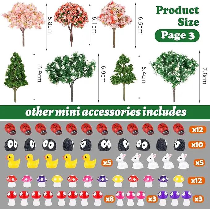 109 Pcs Fairy Garden Accessories Fairy Garden Kit Miniature Fairy Figurines Accessories Fairy Animals Decor Outdoor for DIY Garden Dollhouse by GreenHaven Gardens