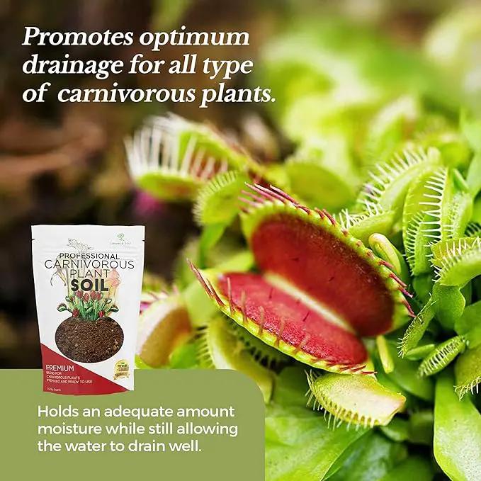 Professional Carnivorous Plant Soil | Large 2.2 Quarts Ready to Use for Venus Flytraps, Sundews, Pitcher Plants, Butterworts | Peat Moss, Coco Coir, Perlite, Dolomite | Made in USA by GreenHaven Gardens