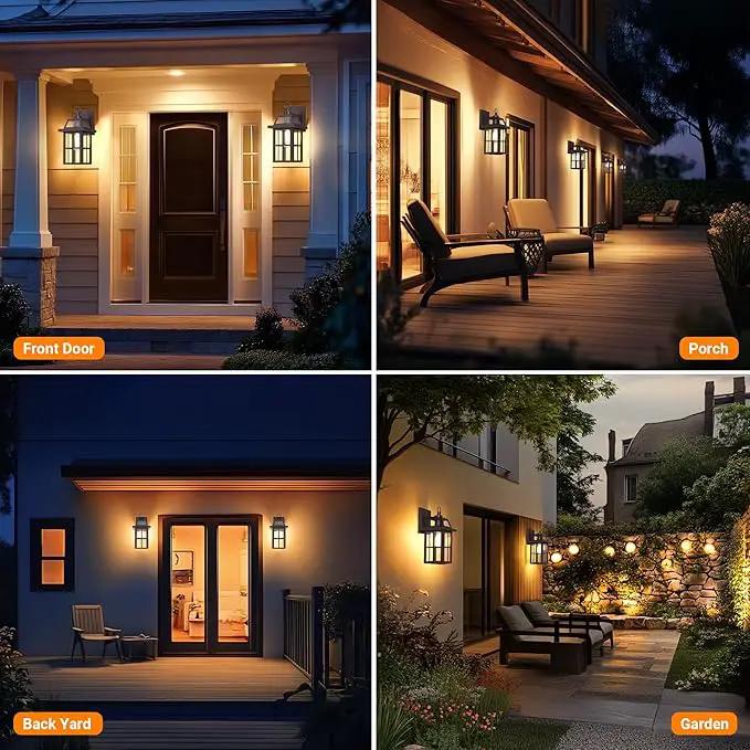 WIHTU Outdoor Wall Lantern, Porch Lights with Glass Shade, Waterproof Wall Sconce Light, ORB Fixtures Exterior Lighting, Aluminum Lanterns, Anti-Rust Front Door Garden by GreenHaven Gardens