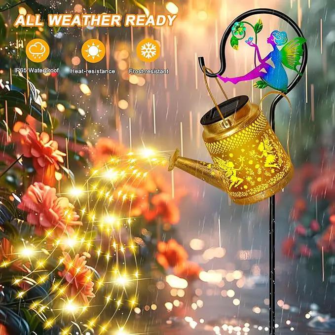 Solar Watering Can Lights Outdoor Garden Decor, Large Fairy Hanging Lantern with Shepherd Hook, Waterproof Garden Lights for Outdoor Landscape Pathway Yard, Garden Gift for Mom Grandma by GreenHaven Gardens