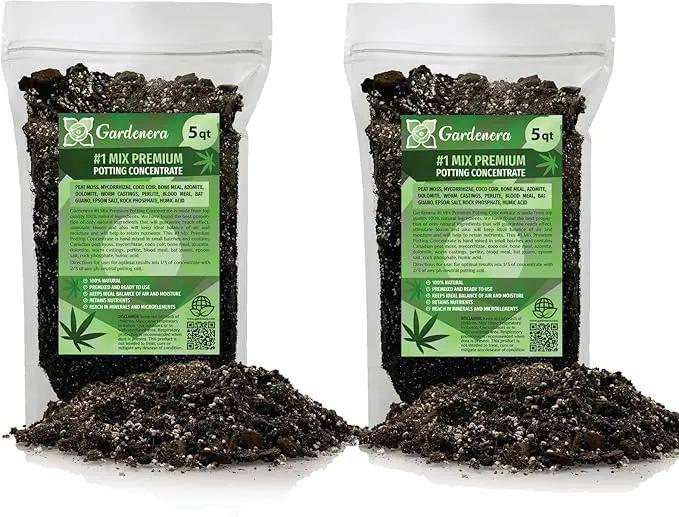 Premium Happy Plant Potting Soil Mix - Optimal Nutrient-Rich Blend for Thriving and HIGH-Yield Herbal Plants - 10 Quart by GreenHaven Gardens