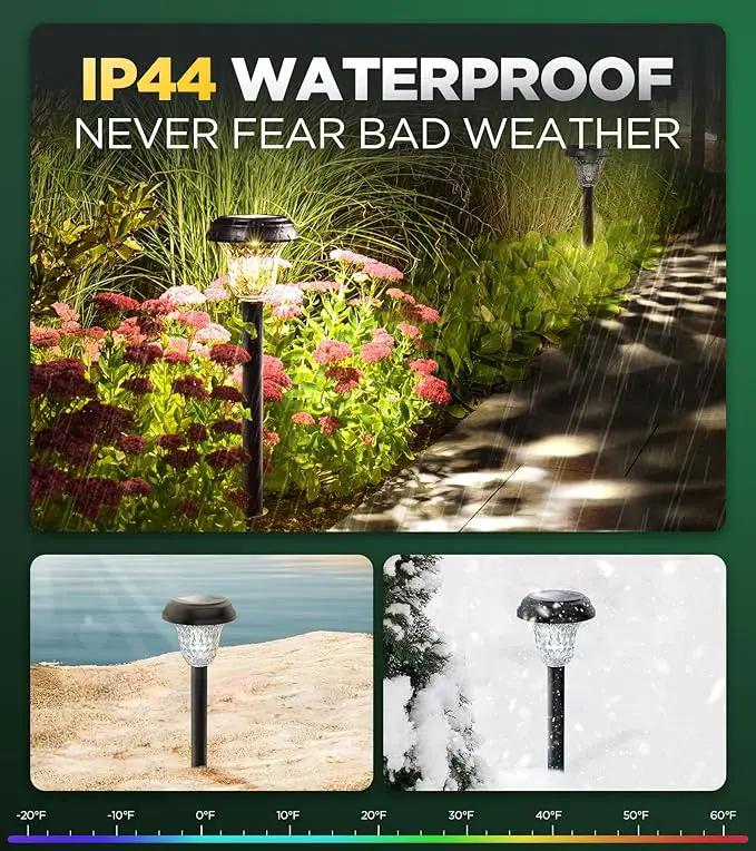 10 Pack Ultra Bright Solar Lights Outdoor Waterproof, from Dusk to Dawn Up to 12H Solar Light for Outside, Auto On/Off Solar Powered Garden Pathway Lights, Landscape Lighting (Cold White) by GreenHaven Gardens