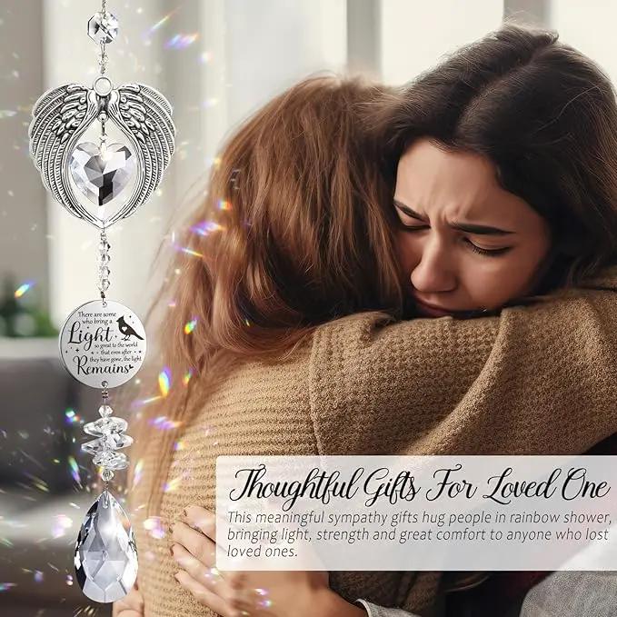 Sympathy Gifts for Loss of Loved One Mom Dad Daughter Son, Unique Memorial Gifts Crystal Suncatcher Bereavement Gift Idea - Grief Condolence Sorry for Your Loss Funeral, Miscarriage Gifts for Mothers by GreenHaven Gardens