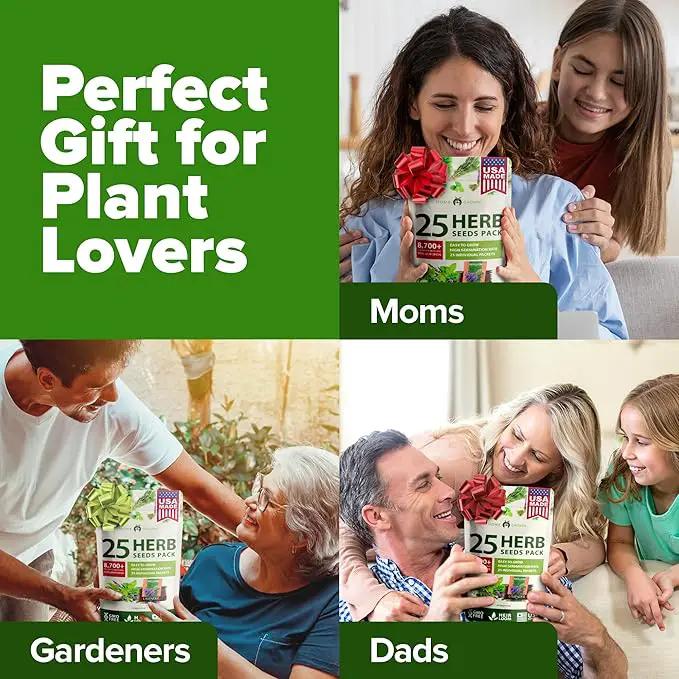 HOME GROWN 25 Herb Seeds for Planting 8,700+ Non-GMO Heirloom Seeds | Extra Large Variety Pack Herb Kit – Indoor Outdoor & Hydroponic | Culinary Seed Set | Grow Your Own Herbs | Gardening Gift by GreenHaven Gardens