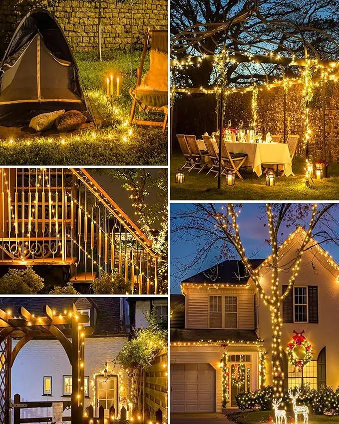 1 Pack Solar Fairy Lights for Outside Waterproof, 49FT/15M 150LED Solar String Lights Outdoor 8 Modes Solar Twinkle Lights for Garden Yard Christmas Tree Wedding Party Decor, Warm White by GreenHaven Gardens