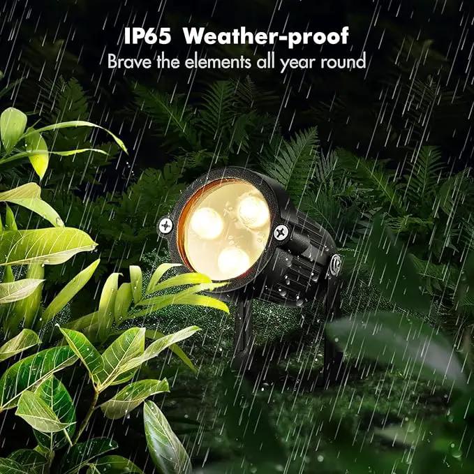 LemonBest Landscape Lighting - 6W RGB Color Changing Halloween Landscape Lights 120V Christmas Outdoor LED Spotlight with Remote Control Waterproof Spot Lights for Yard Garden Patio Driveway (4 Pack) by GreenHaven Gardens