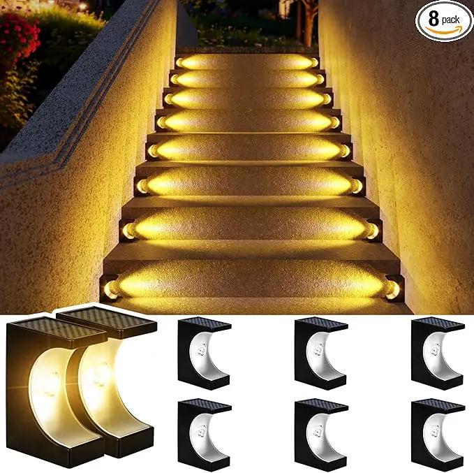 JSOT Step Lights - 8 Pack Solar Deck Lights Solar Step Light for Outside Decor Light for Outdoor Yard Patio Pathway by GreenHaven Gardens